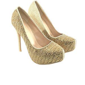 elegant collection shoes woman’s size 8 with glitter heels